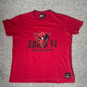 Red Zeon MS-06S t-shirt. Modern style shirt. Size XL.